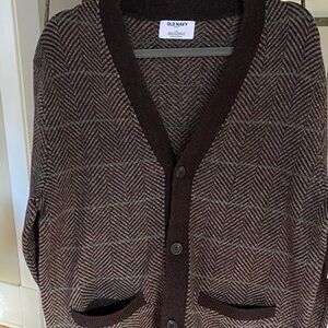 Old Navy Dark Brown Herringbone Sweater
